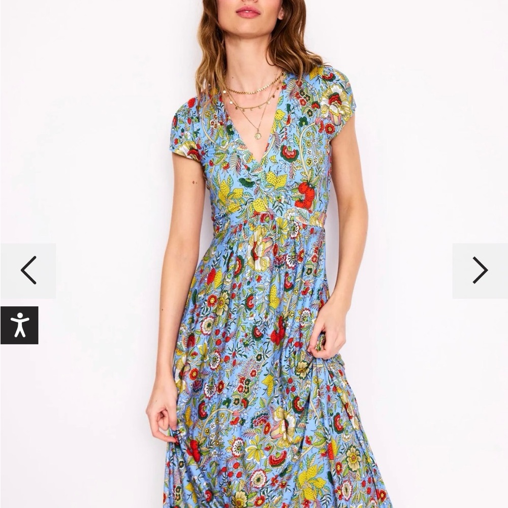 Boden Blue Floral Maxi Dress